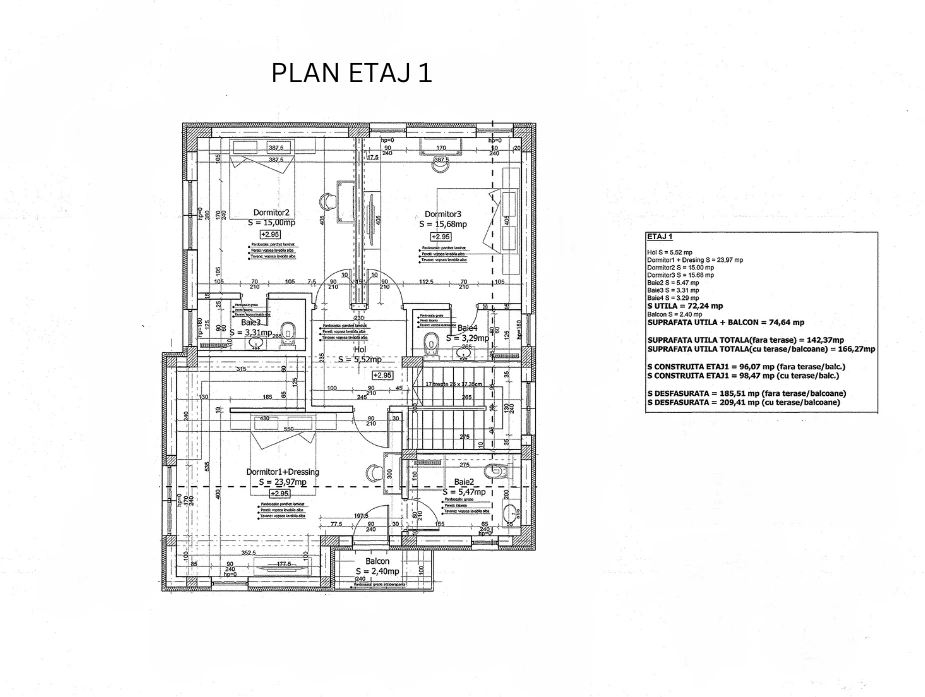 PLAN ETAJ 1
